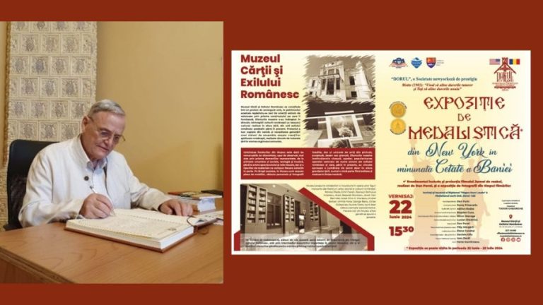 Prof.univ.dr.ing. Adrian Badea, Honorary President of AOSR, honored by the Romanian Christian Society “Dorul” of the USA at the Museum of Books and Romanian Exile in Craiova