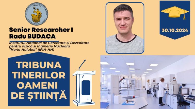 Senior Researcher I Radu Budaca at the Young Scientists Tribune