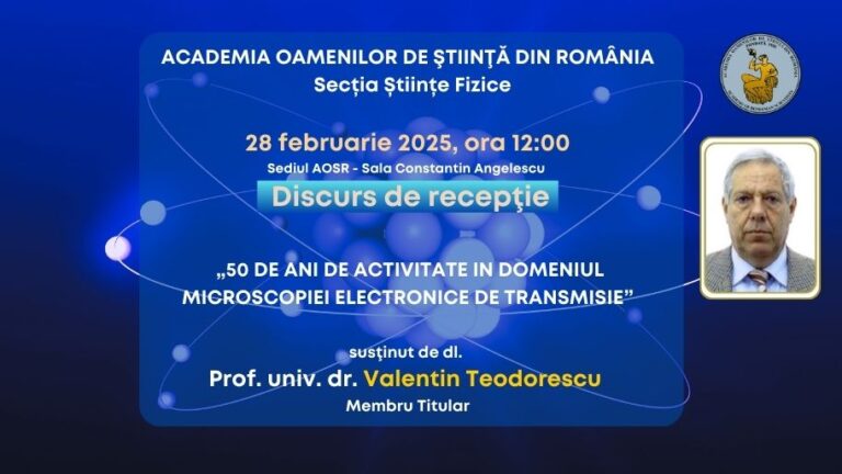 Welcoming speech – Prof. univ.dr. Valentin Teodorescu